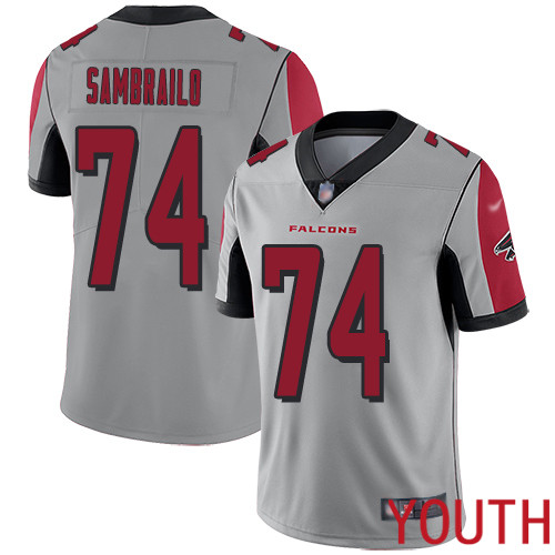 Atlanta Falcons Limited Silver Youth Ty Sambrailo Jersey NFL Football 74 Inverted Legend